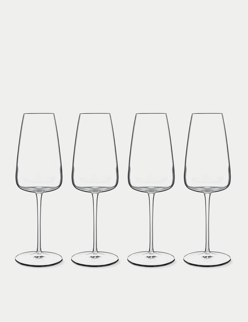 Luigi Bormioli Talismano prosecco glasses set of four 40cl (British brand)