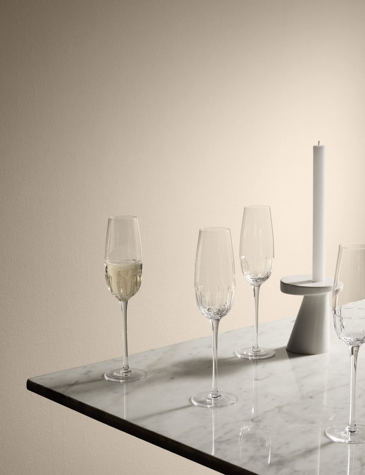 M&S textured champagne flutes set of 4 (British brand)