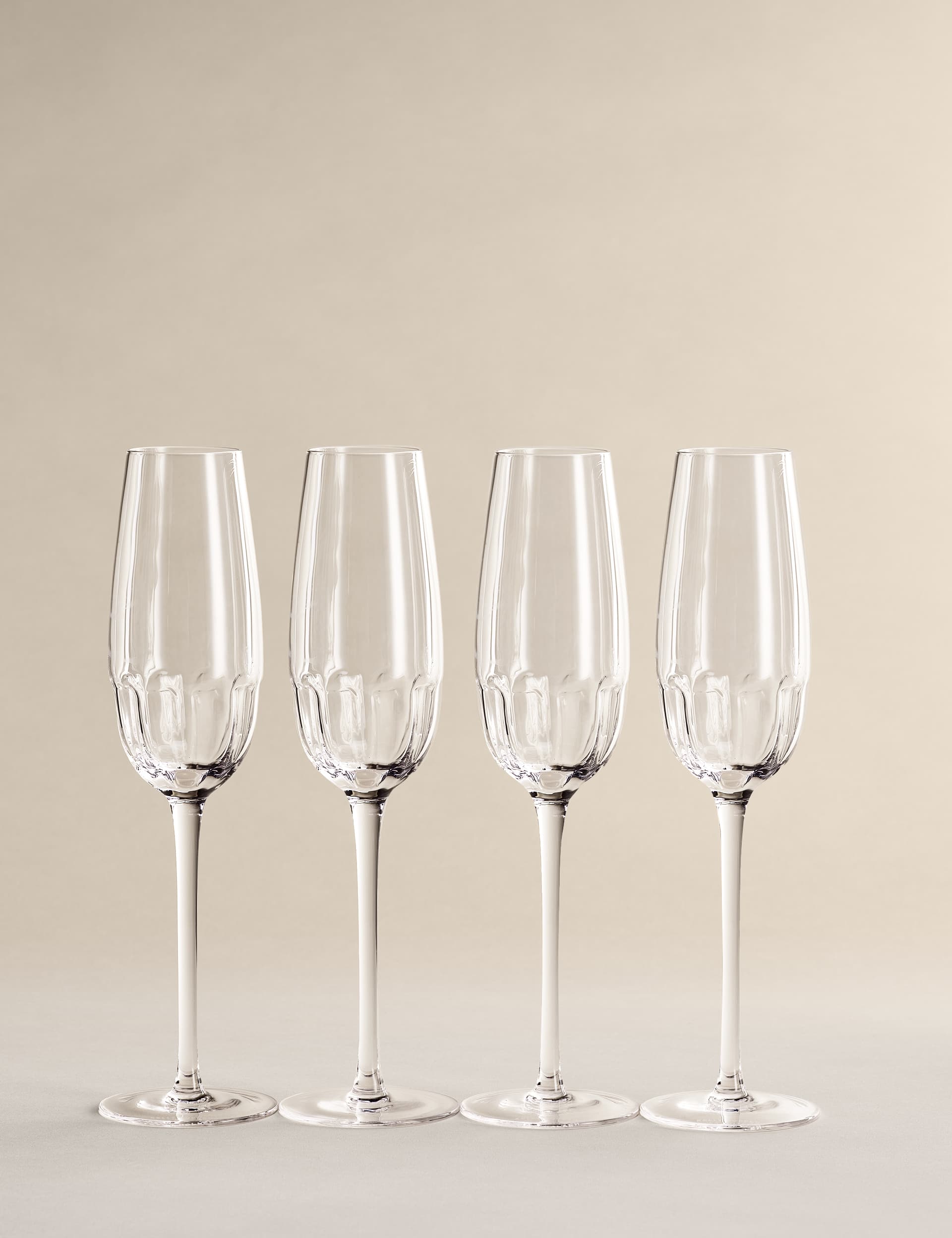 M&S textured champagne flutes set of 4 (British brand)