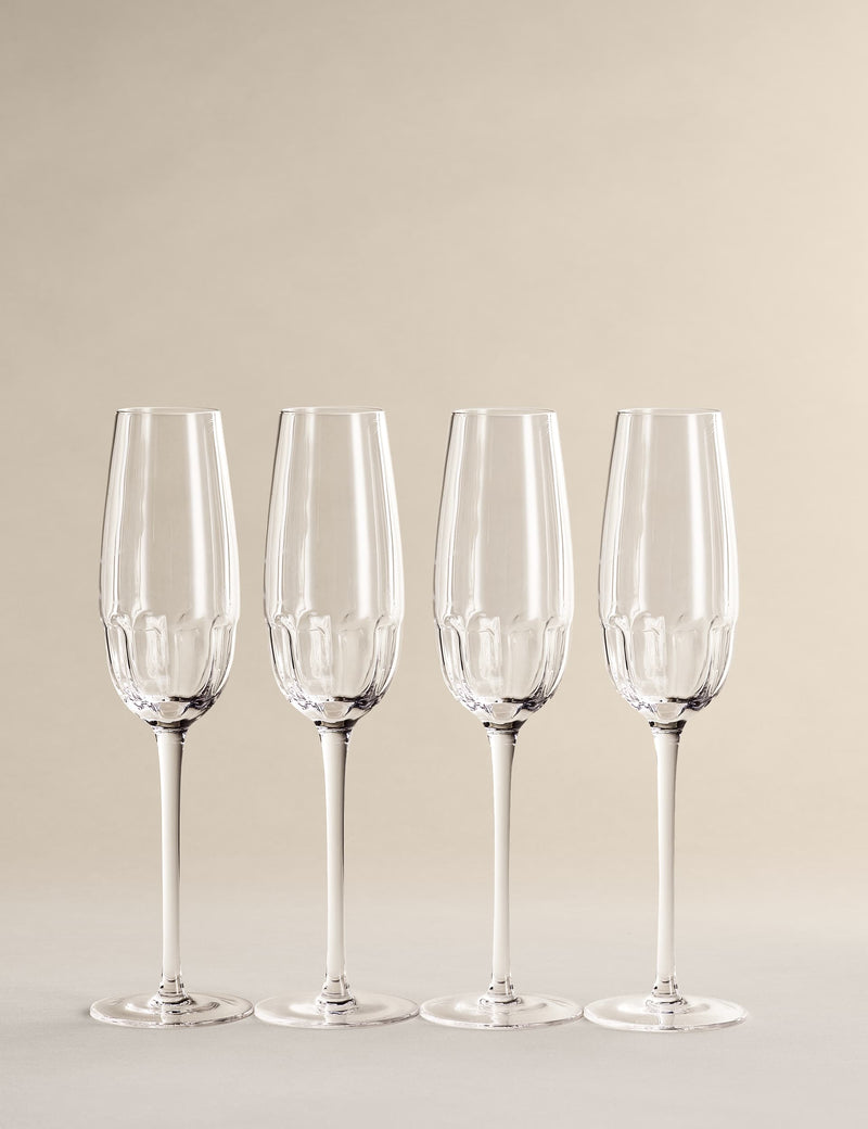 M&S textured champagne flutes set of 4 (British brand)