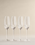 M&S textured champagne flutes set of 4 (British brand)