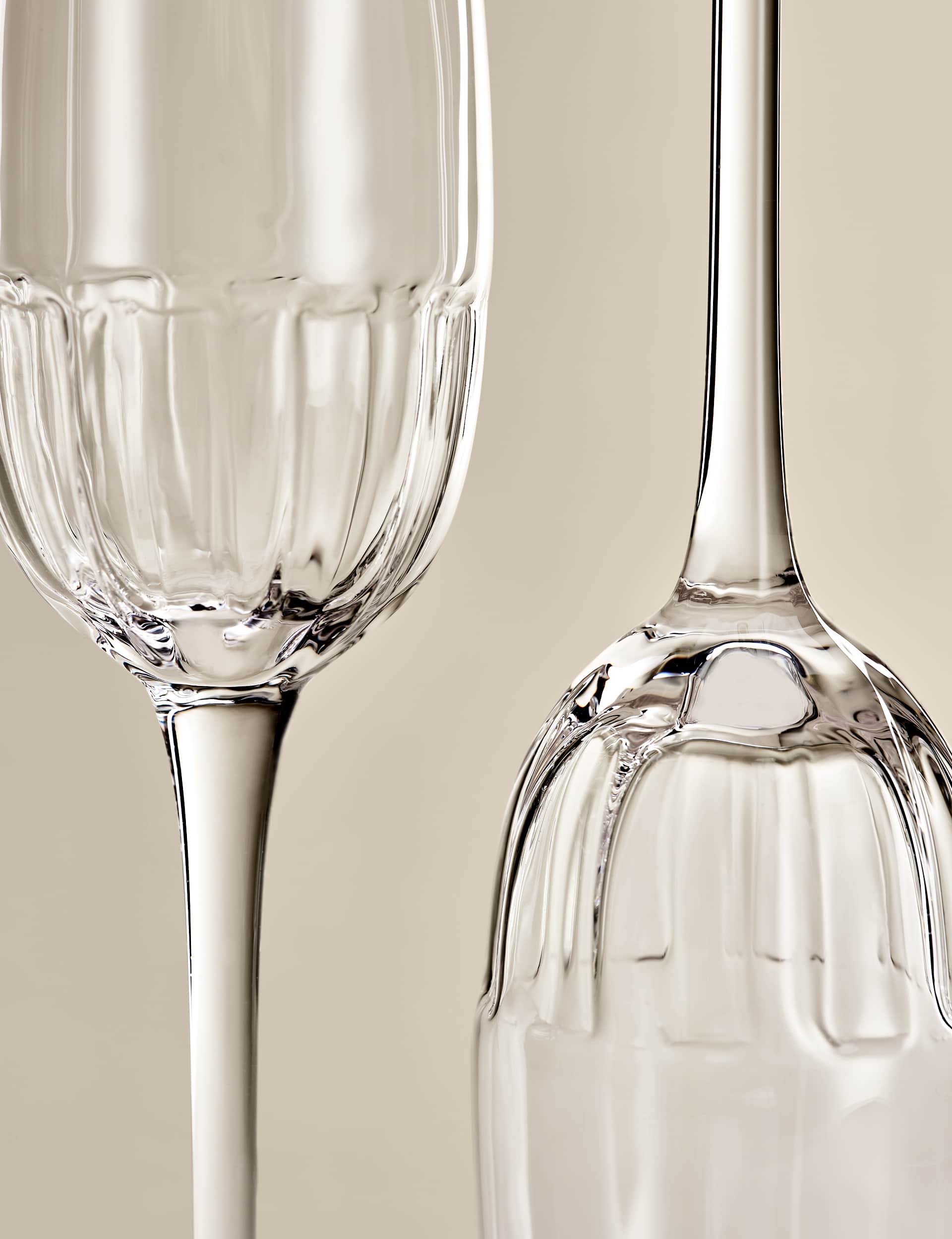 M&S textured champagne flutes set of 4 (British brand)