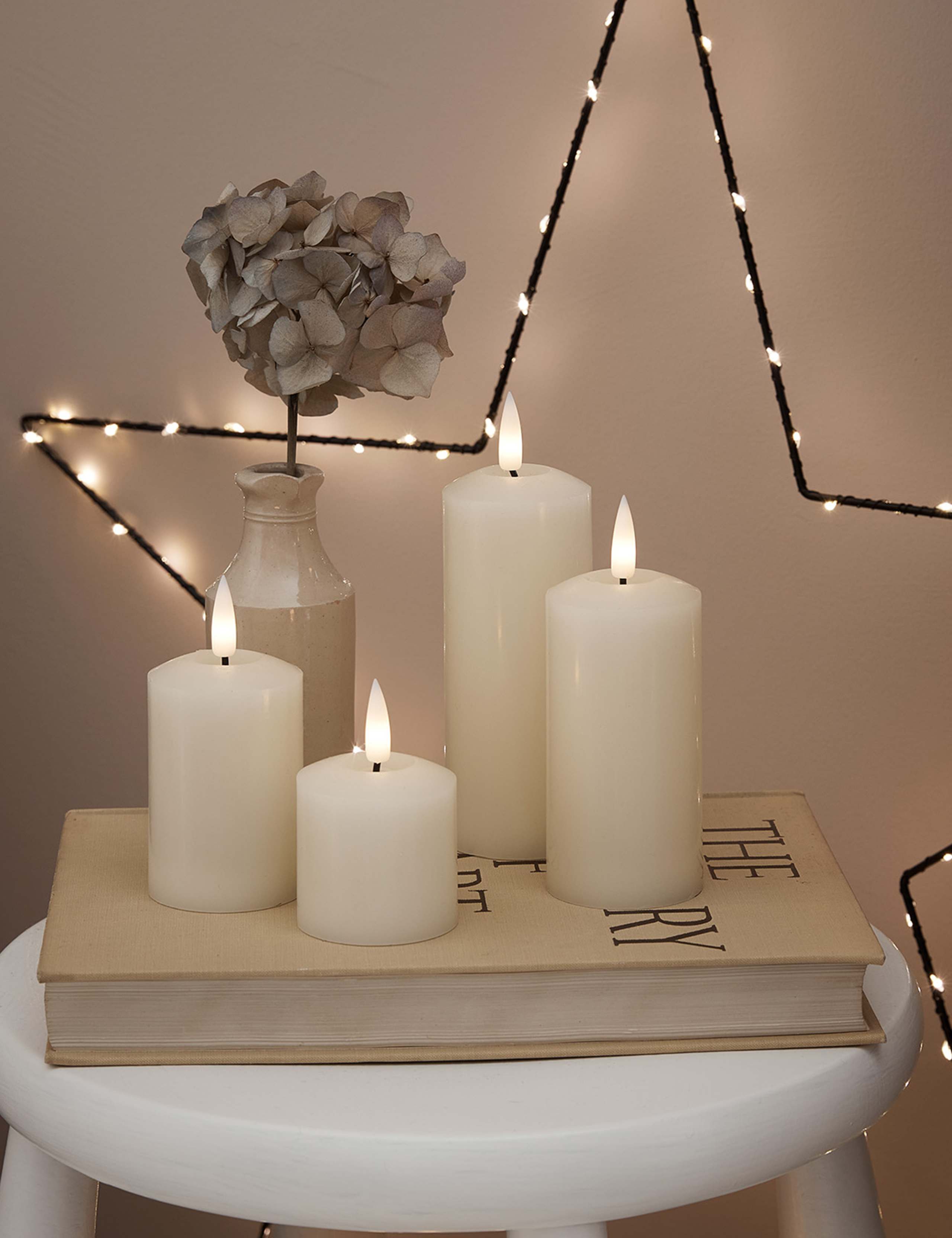 TruGlow pillar LED candles set of 4 (British brand)