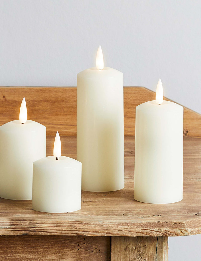 TruGlow pillar LED candles set of 4 (British brand)