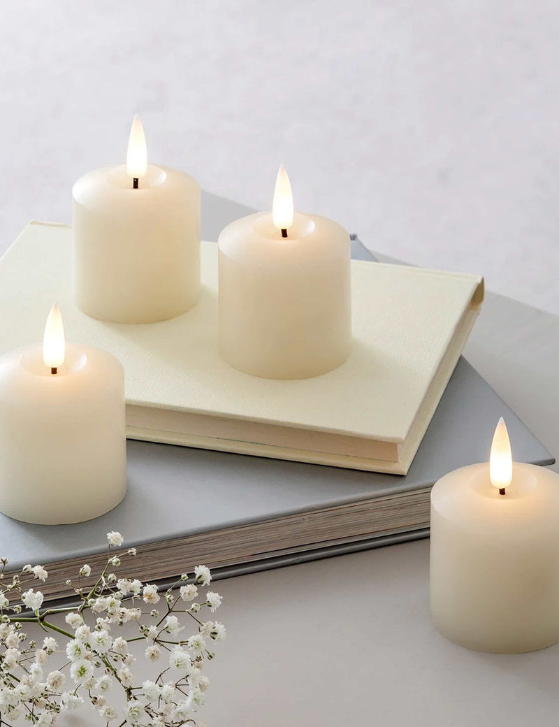 TruGlow LED votive candles set of 4 (British brand)