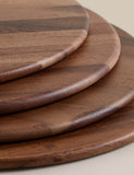 Acacia wood round placemats set of 4, imported from the UK