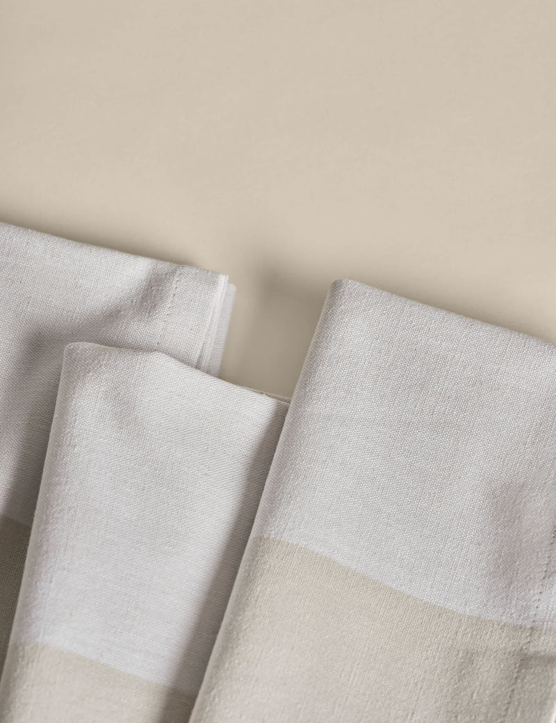 M&S X Kelly Hoppen woven banded napkins set of 4 (British brand)