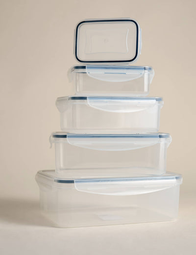 M&S Set of 5 Kitchen Storage Tubs - Food Storage Containers with Various Sizes- Buy online at McGrocer