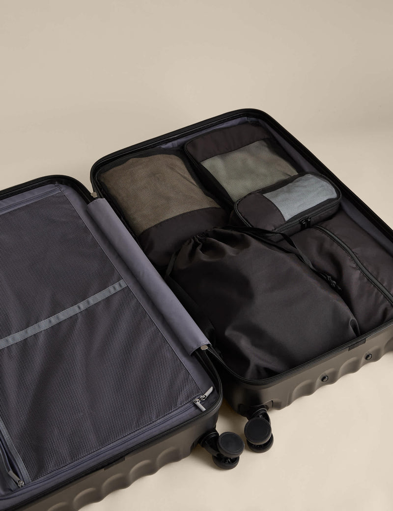 Packing cubes set of 5 with zip cubes and shoe bag, imported from the UK