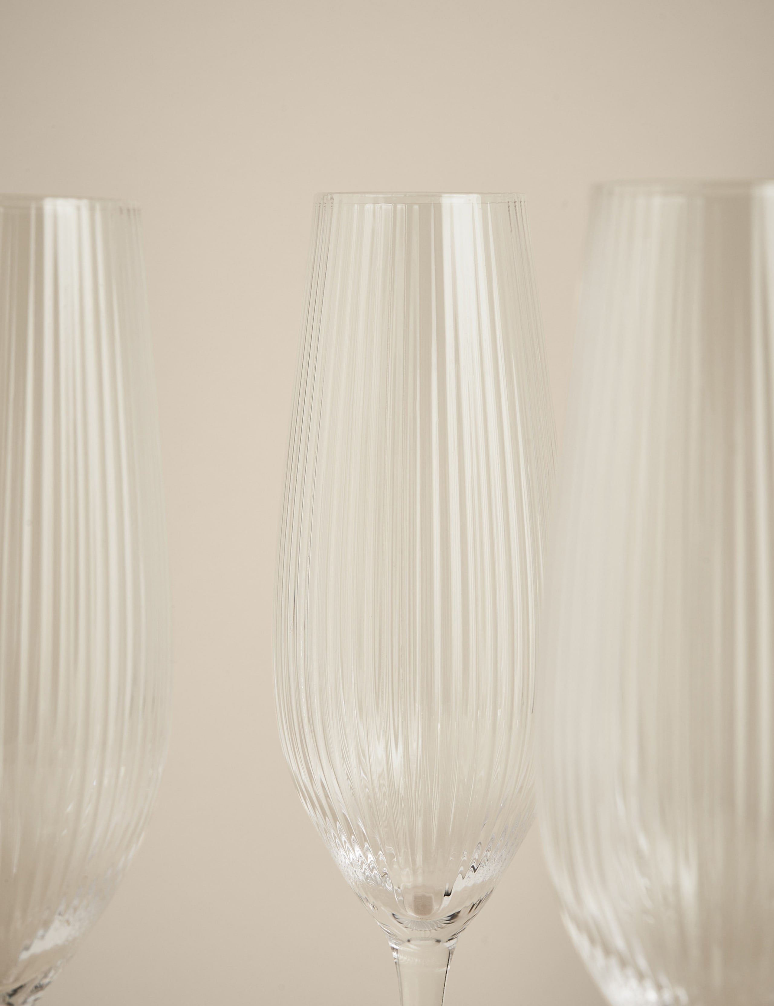 Maxim Optic champagne flutes set of 6 (British brand)