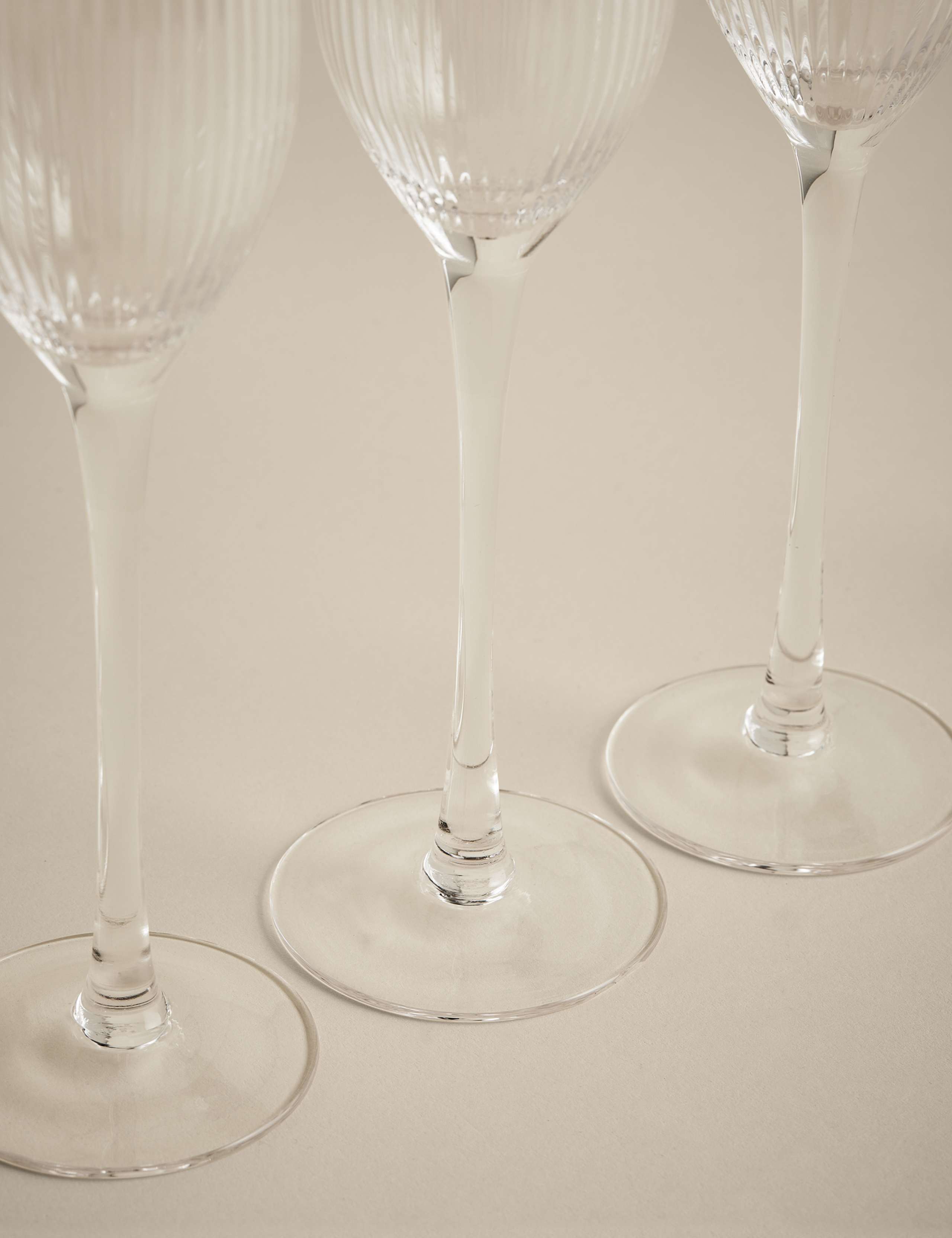 Maxim Optic champagne flutes set of 6 (British brand)
