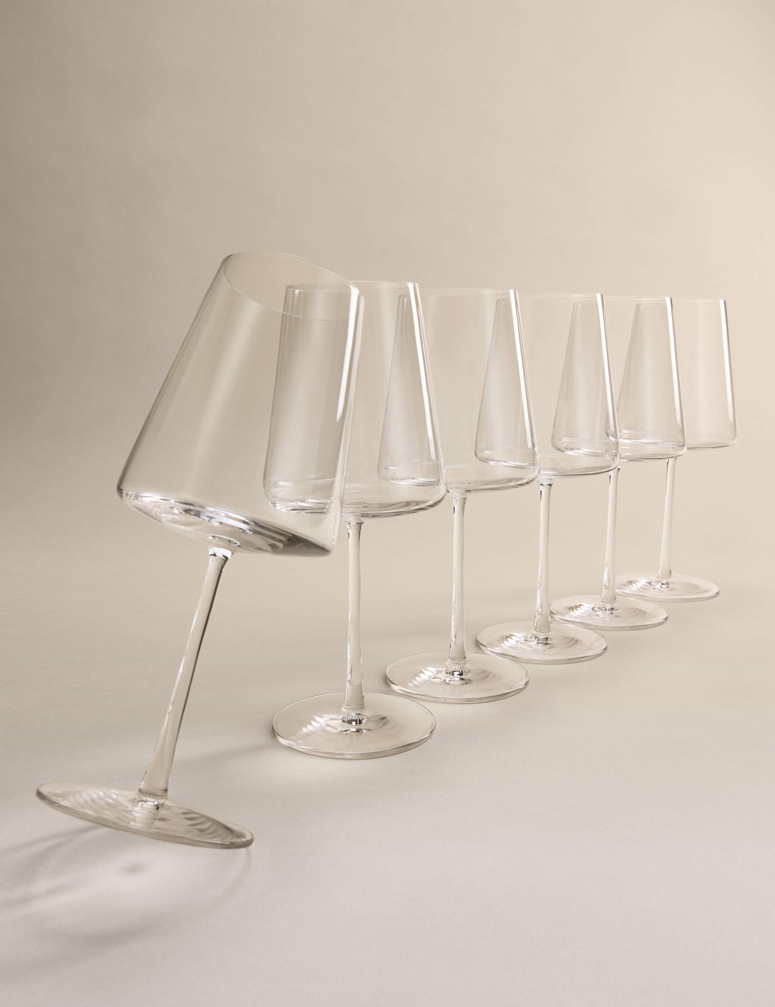 Set of 6 Modern Bordeaux Wine Glasses