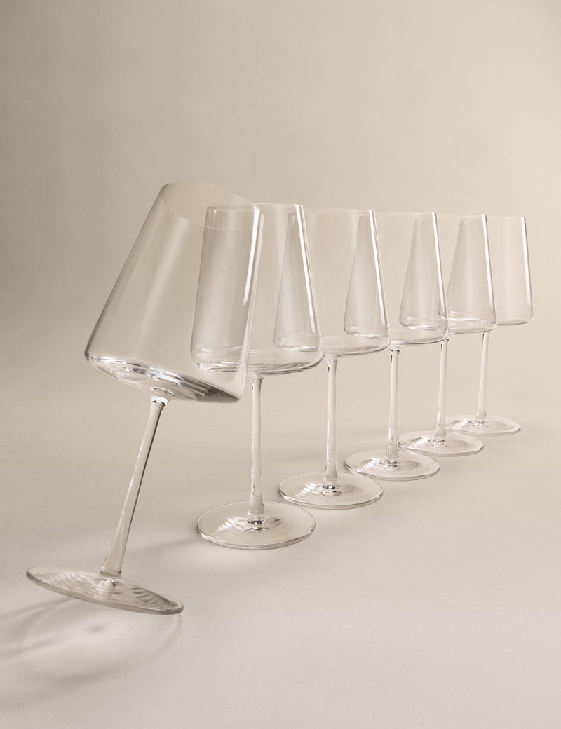 Set of 6 Modern Bordeaux Wine Glasses