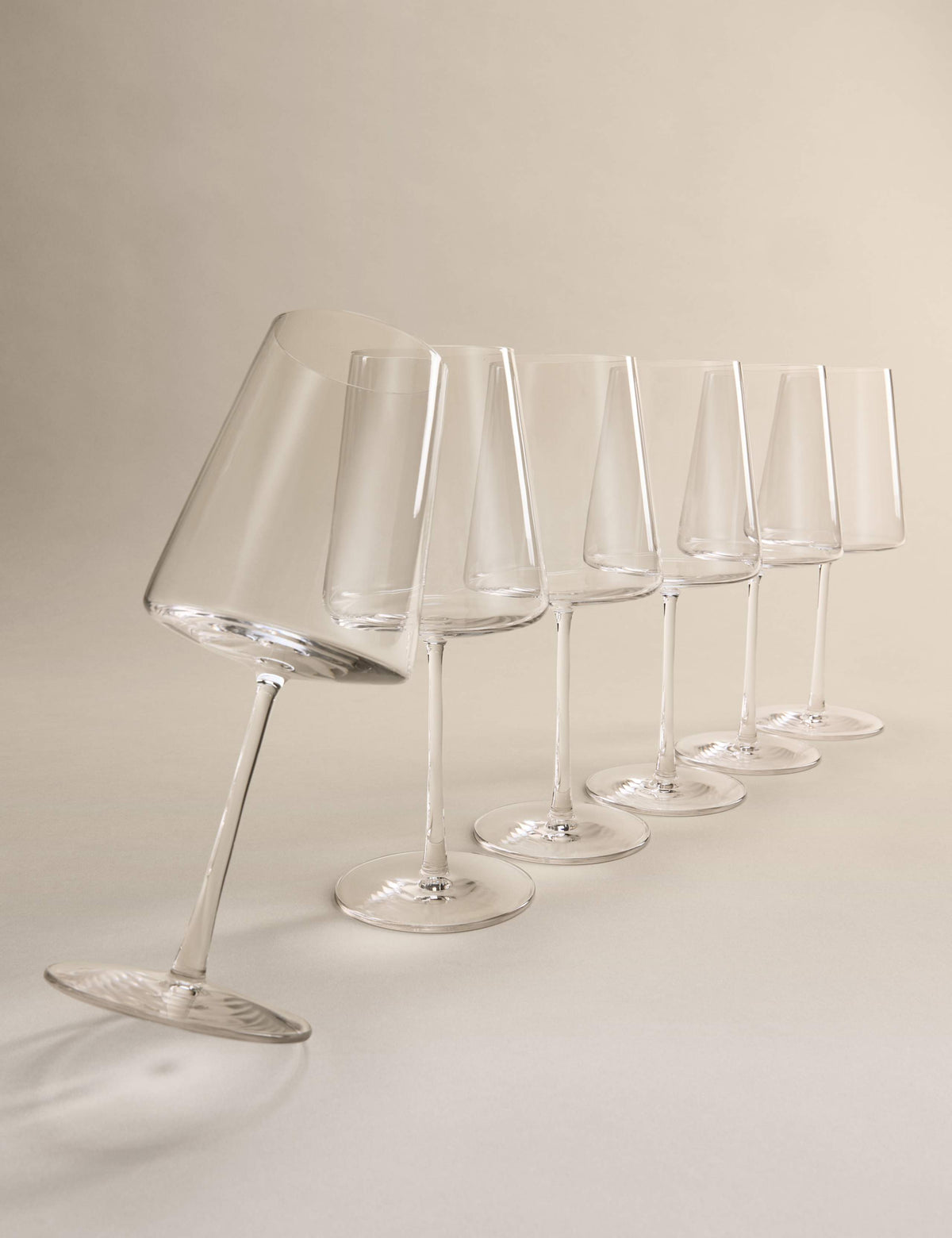 Set of 6 Modern Bordeaux Wine Glasses