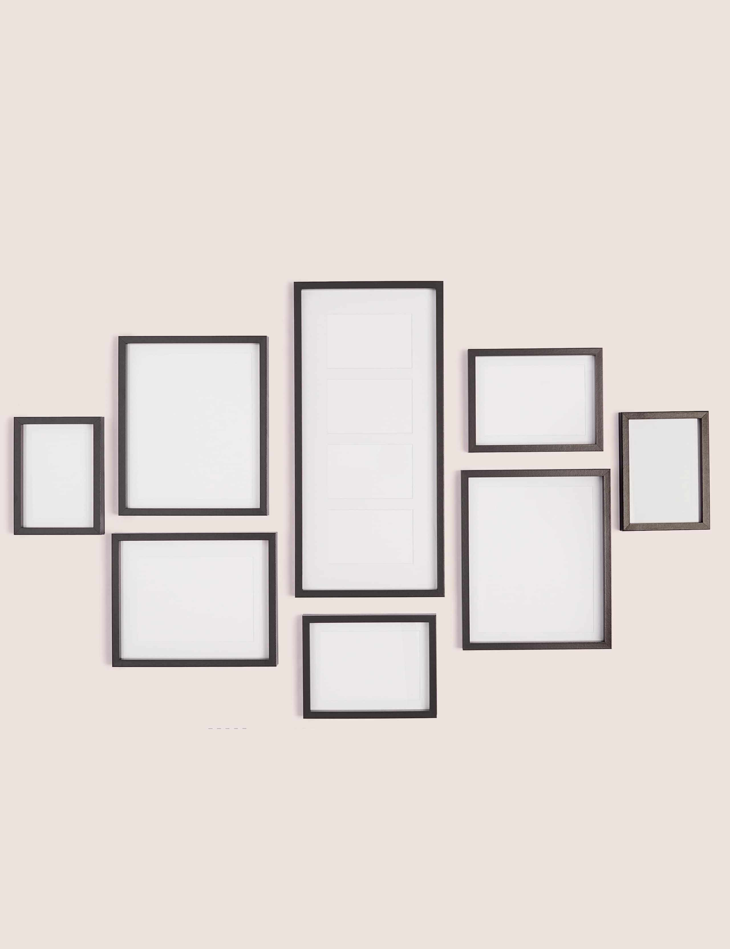 Set of 8 gallery photo frames (British brand)
