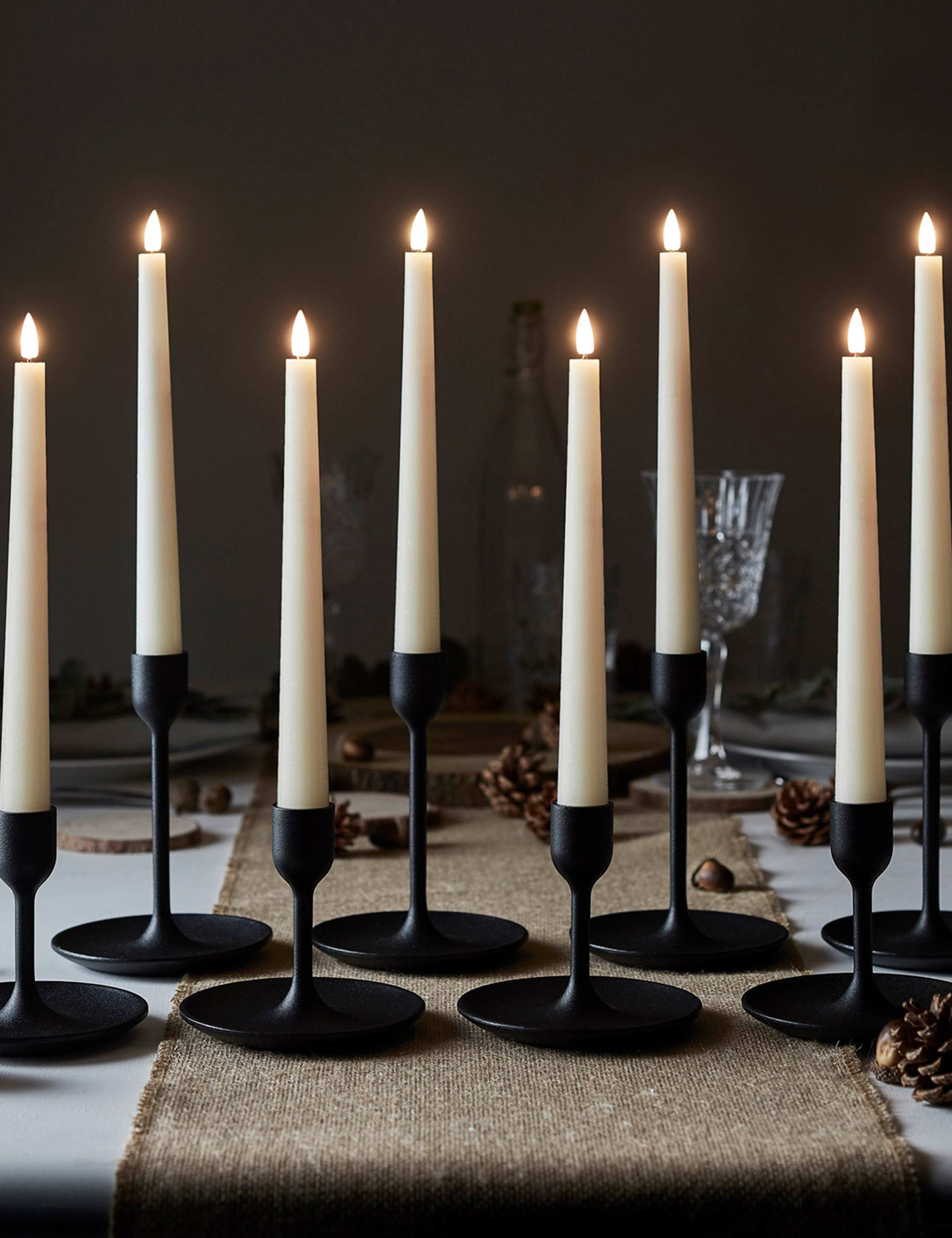 TruGlow Taper LED Candles Set of 8 (British brand)