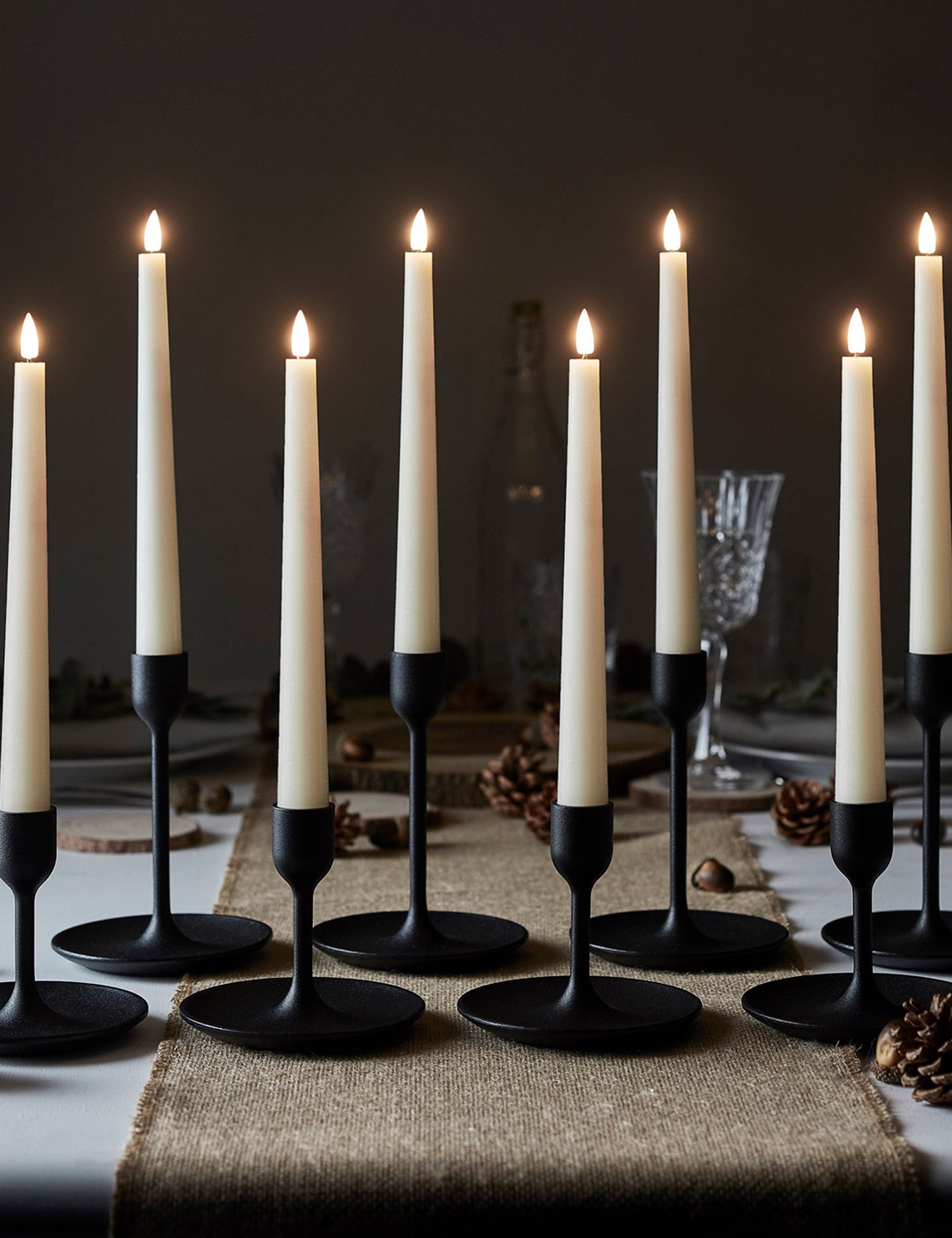 TruGlow Taper LED Candles Set of 8 (British brand)
