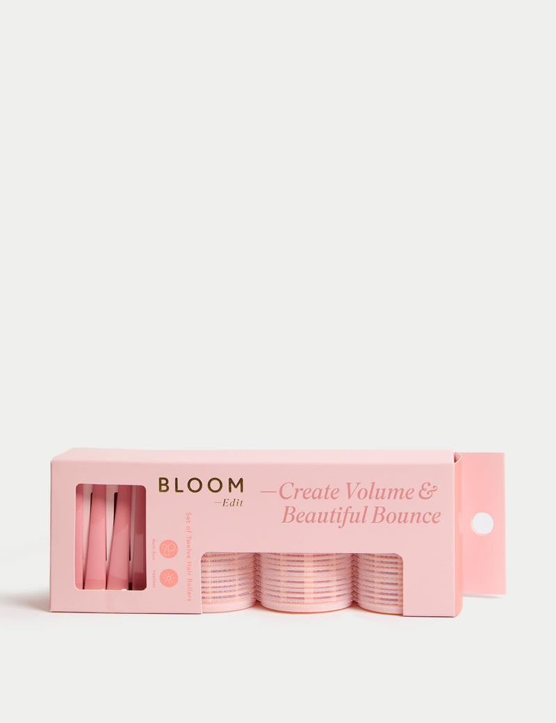 Bloom Accessories hair rollers set of twelve, imported from the UK