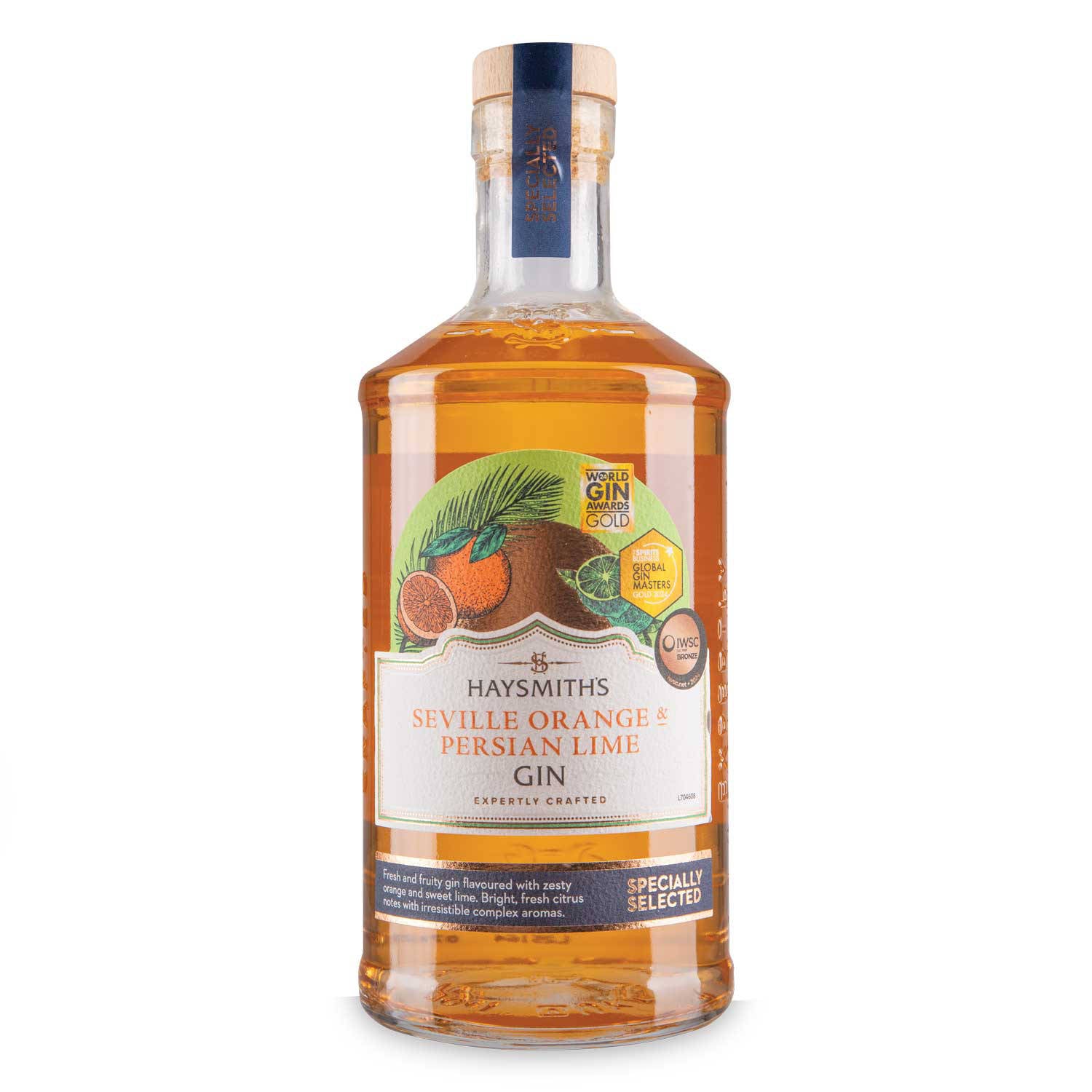 Haysmith's gin Seville orange and Persian lime 70cl - British product