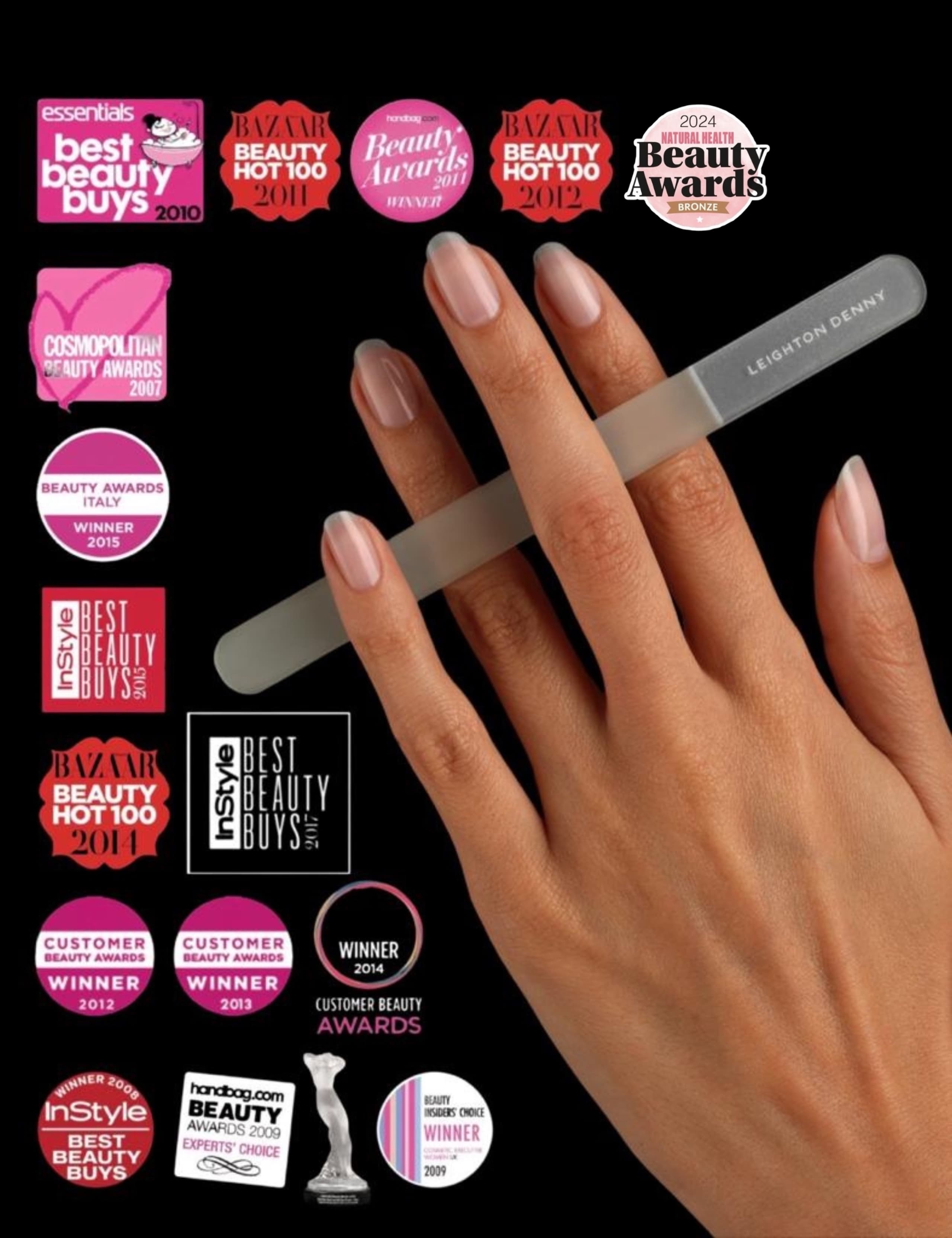Leighton Denny nail file and buffer set, UK version