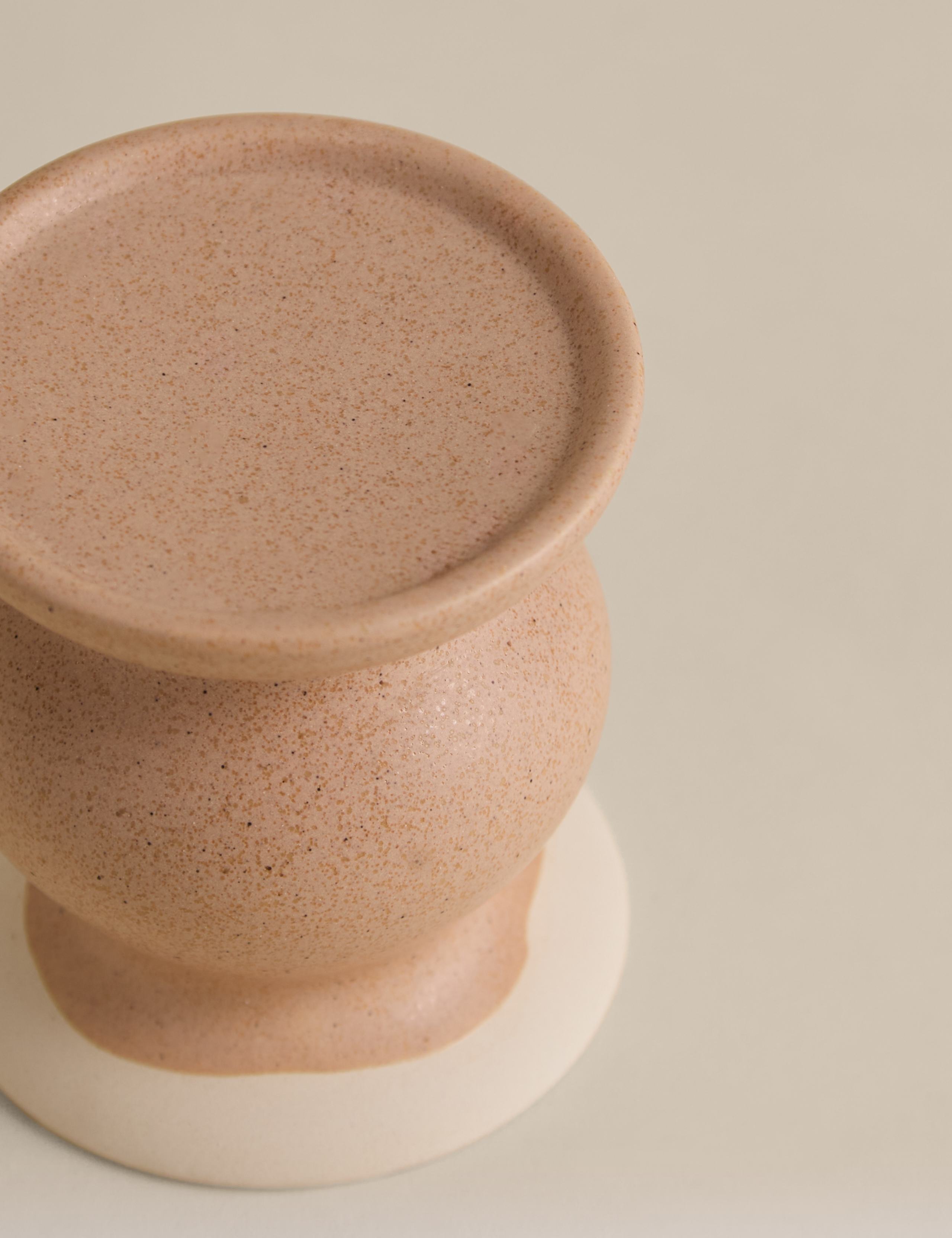 Ceramic pillar candle holder (British brand)