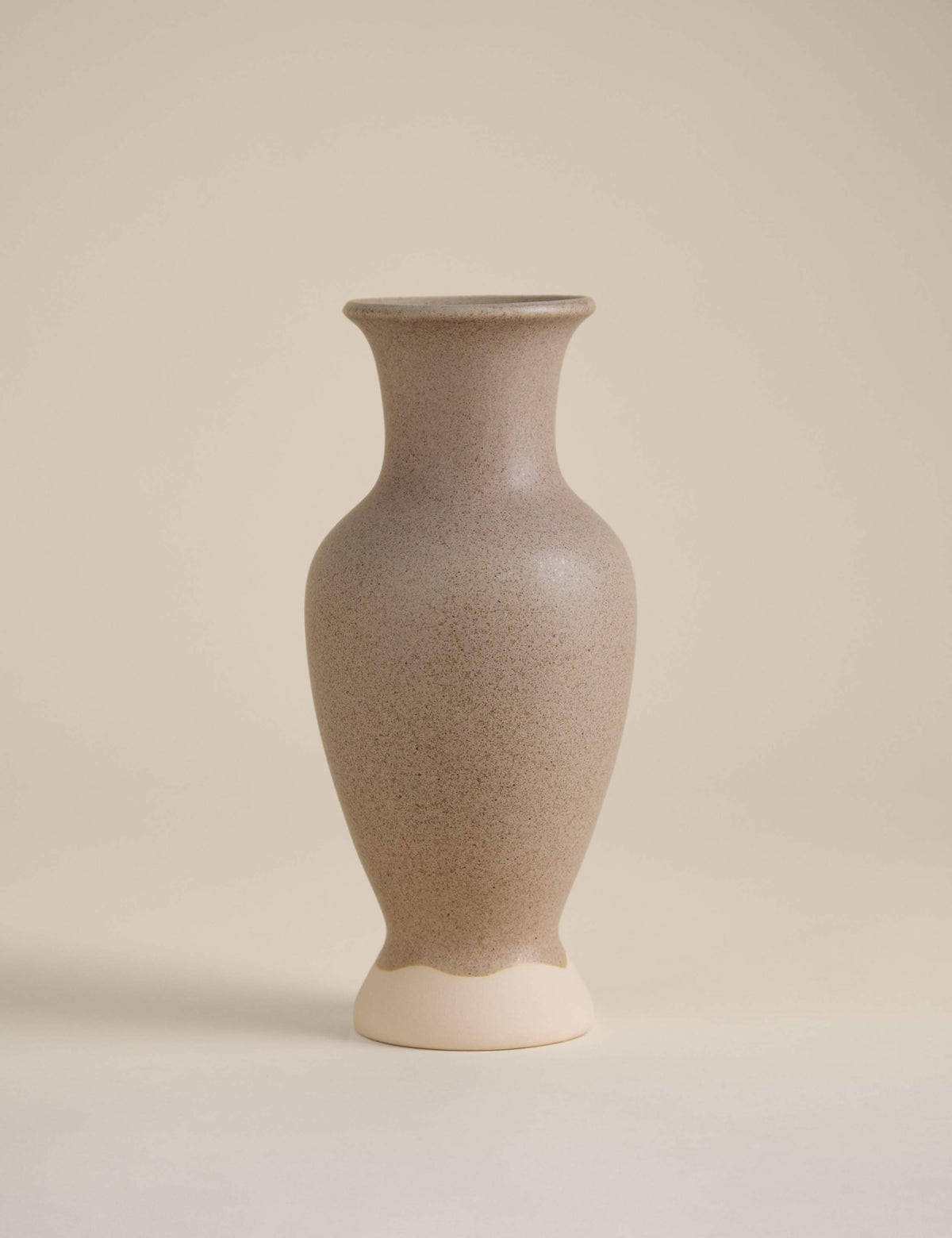 Shaped dipped ceramic vase 28cm high - British product