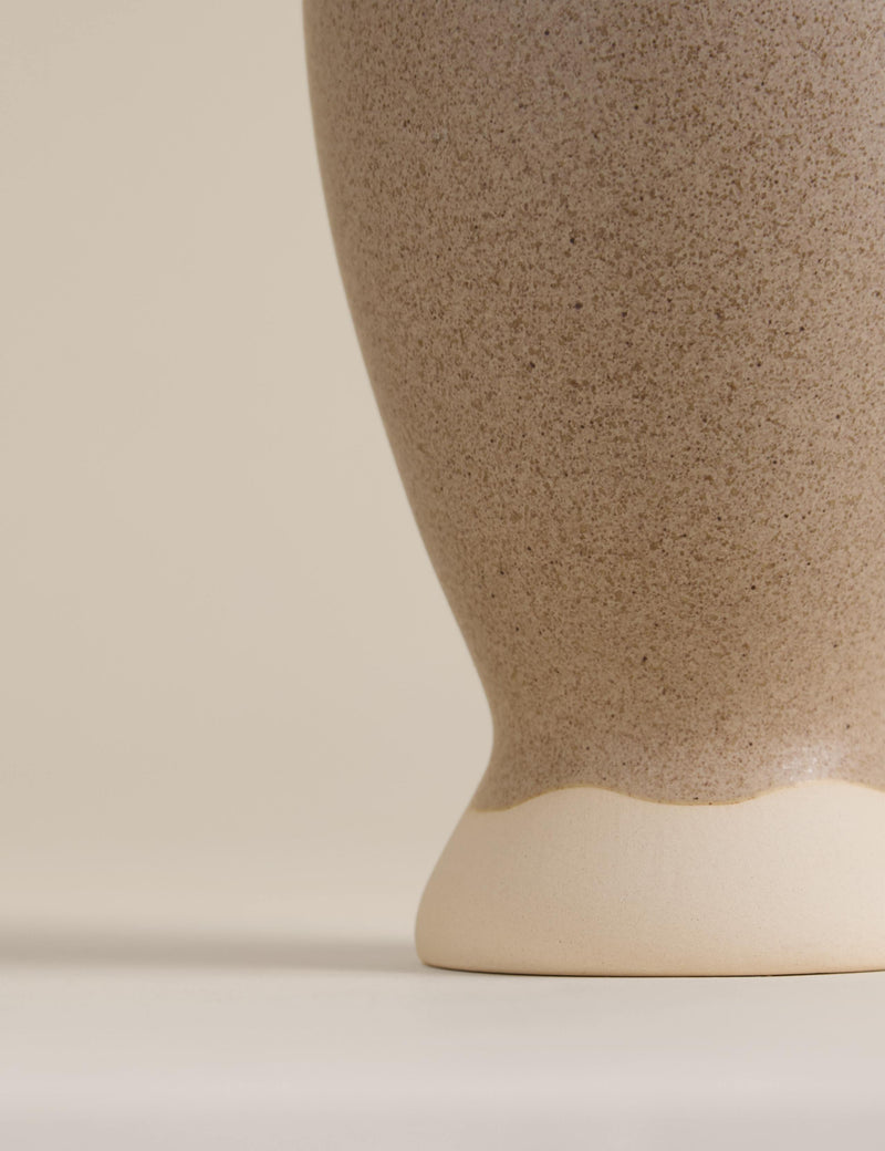 Shaped dipped ceramic vase 28cm high - British product
