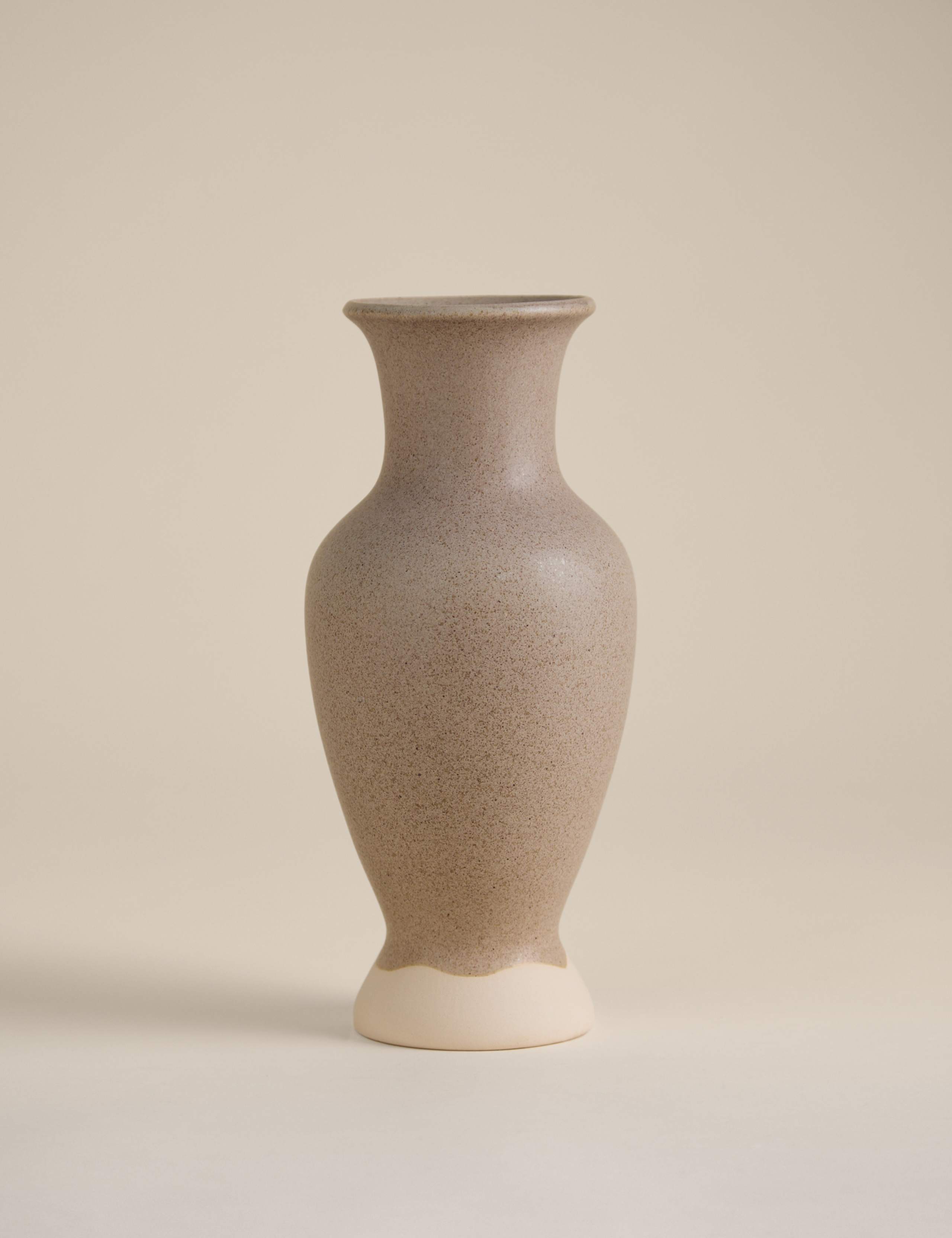 Shaped dipped ceramic vase 28cm high - British product