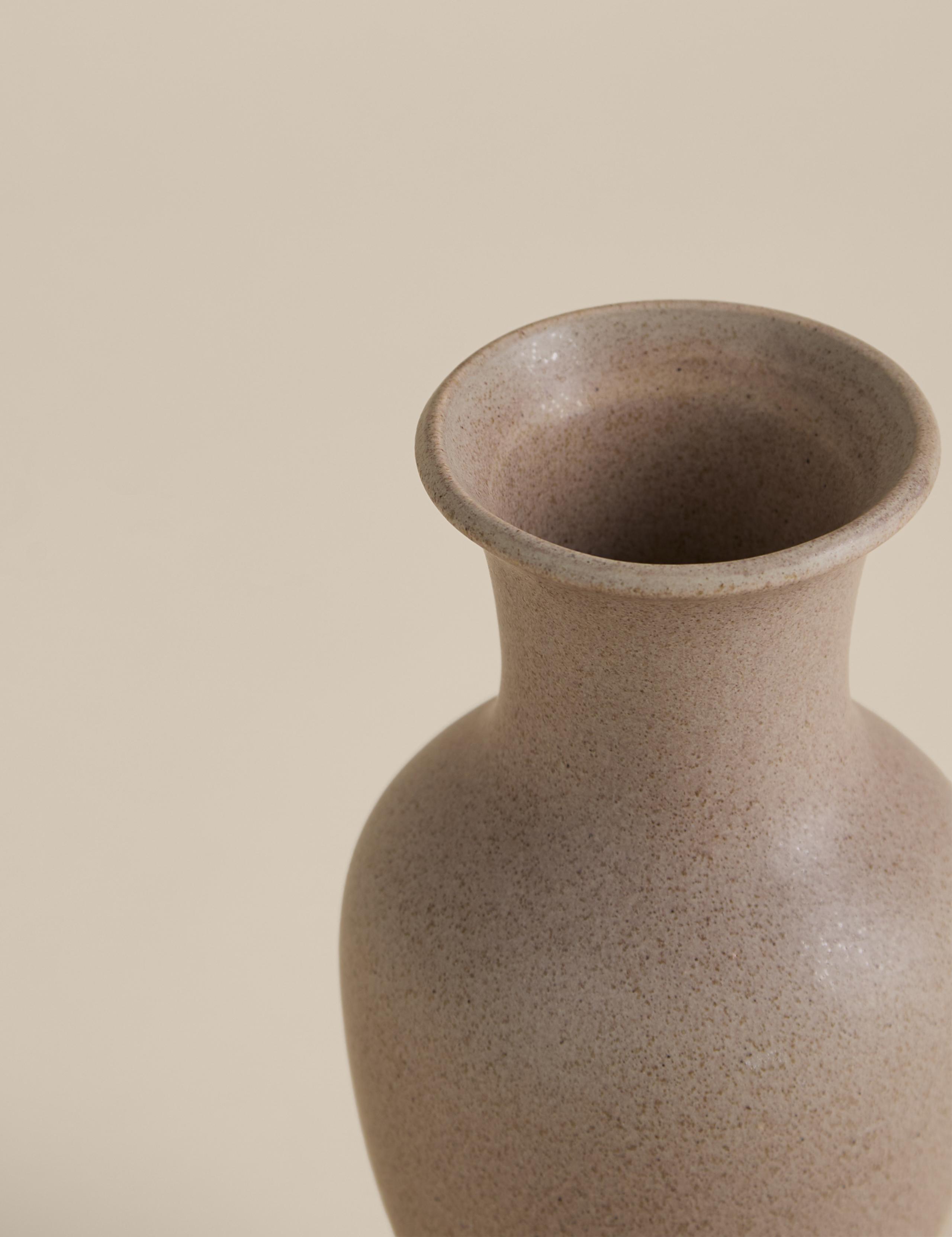 Shaped dipped ceramic vase 28cm high - British product