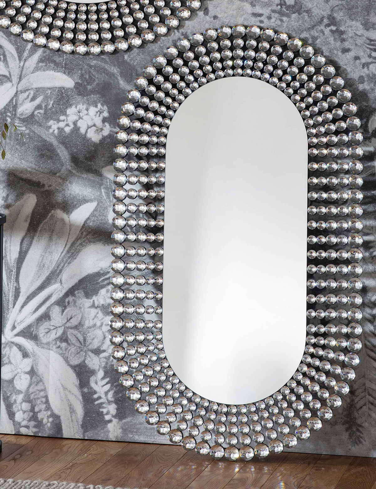 Sharrington oval hanging wall mirror 121cm x 70cm (British brand)