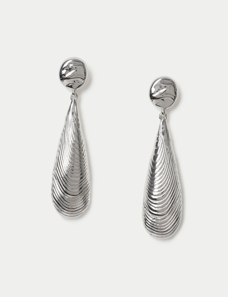 Shell Drop Earrings with 62mm stud in zinc alloy - British product