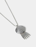 Shell Drop Long Pendant necklace in metal, UK version