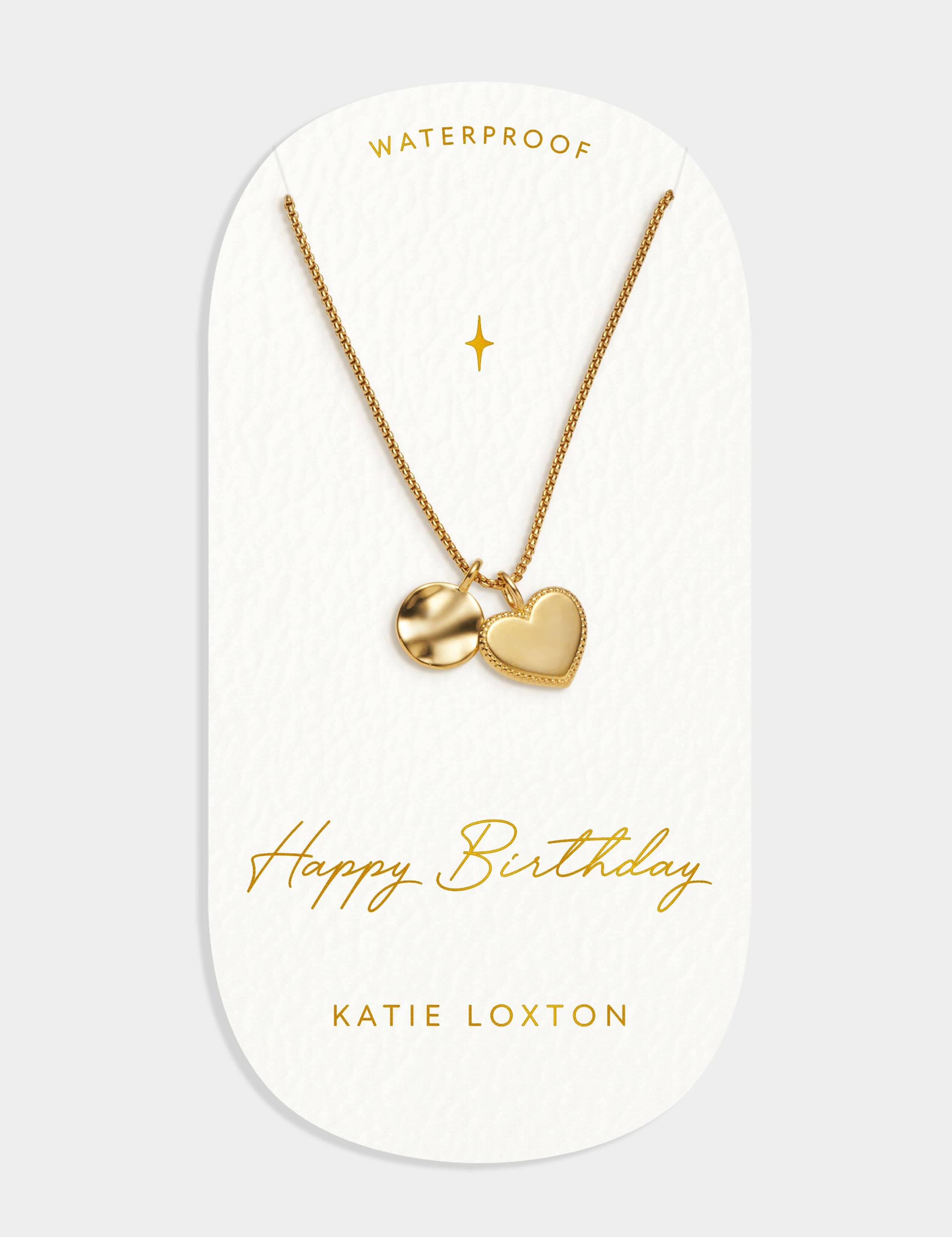 Katie Loxton gold charm necklace (British brand)