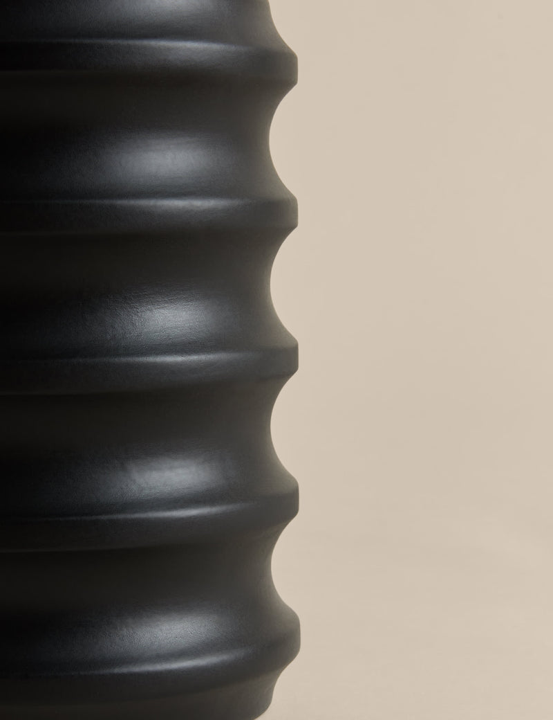 M&S short ribbed ceramic vase 20 cm (British brand)