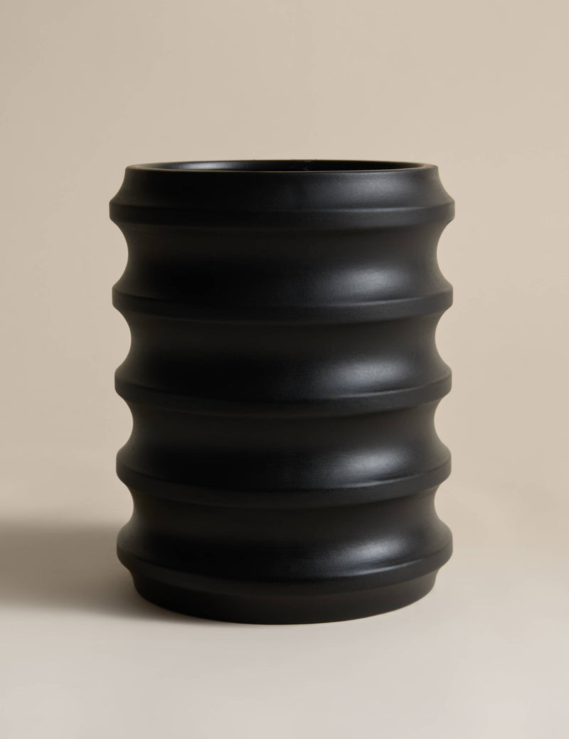 M&S short ribbed ceramic vase 20 cm (British brand)