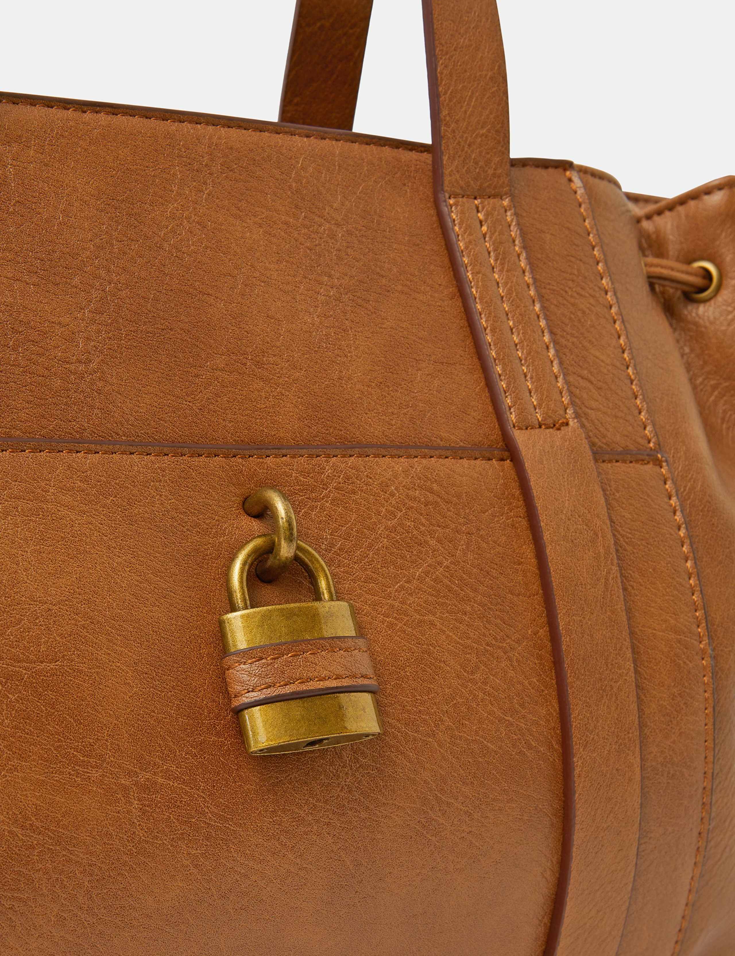 Accessorize faux leather shoulder bag with chain strap (British brand)