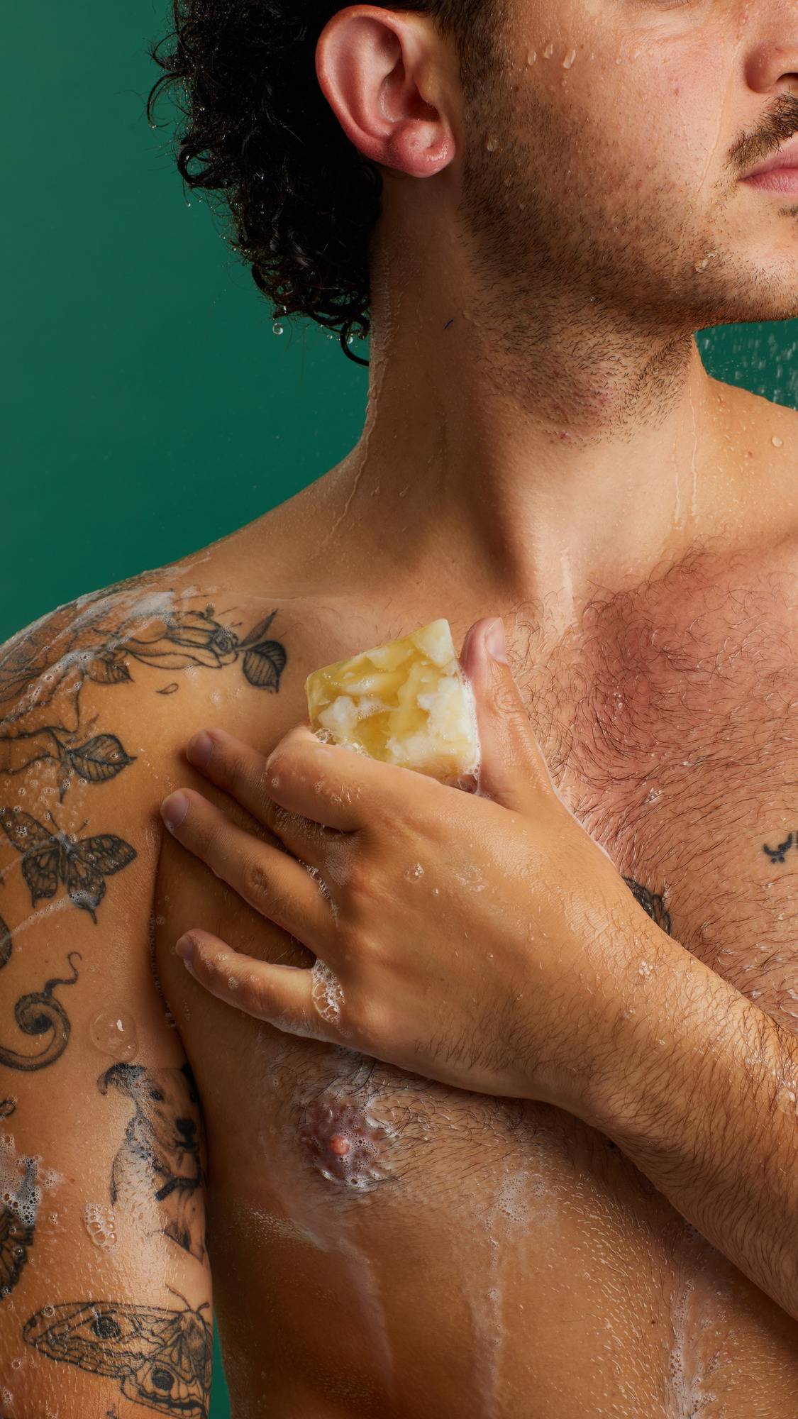 Lush Bohemian lemon-scented palm-oil-free soap bar, UK version