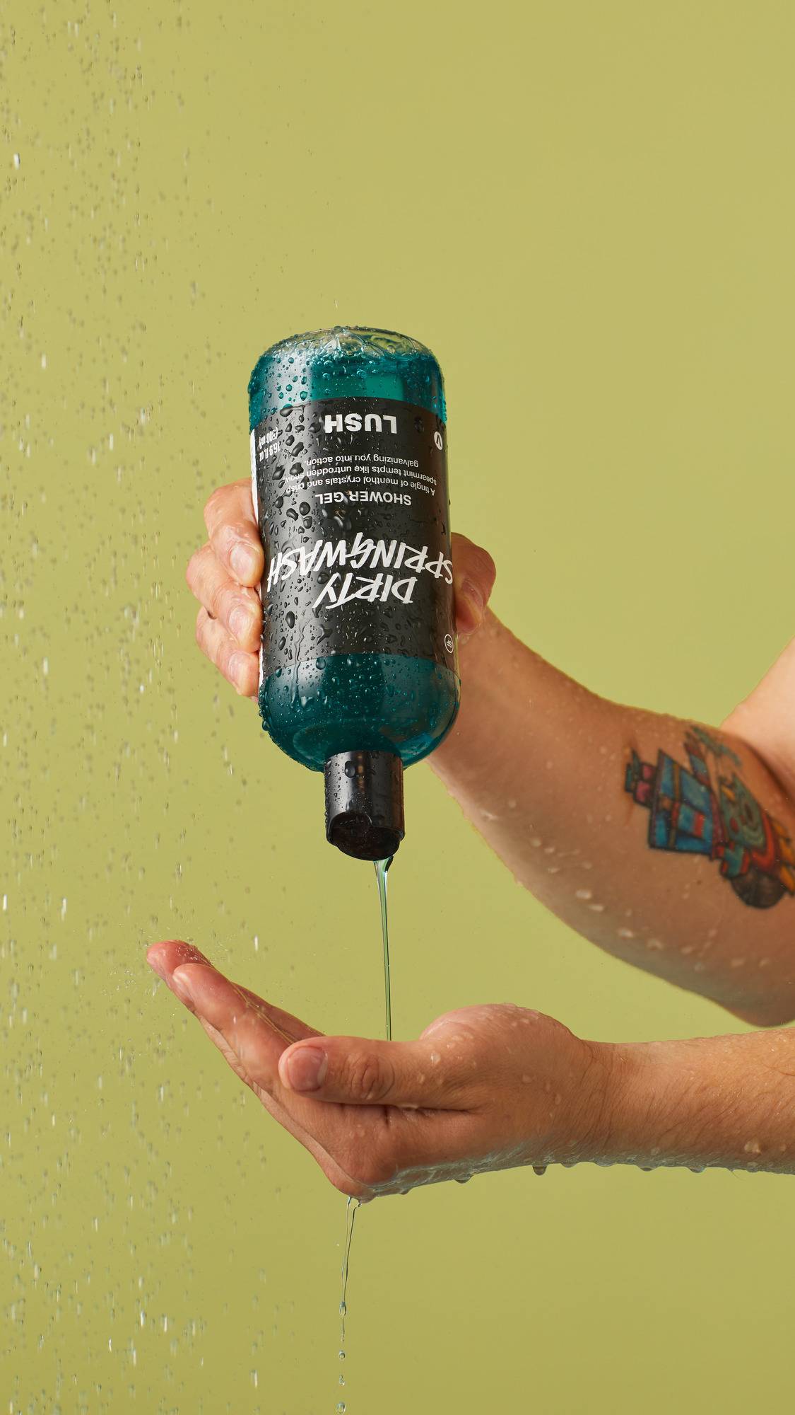Shower gel Dirty Springwash with menthol and spearmint, UK version