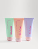 Bloom shower and body set travel-sized skincare collection (British brand)