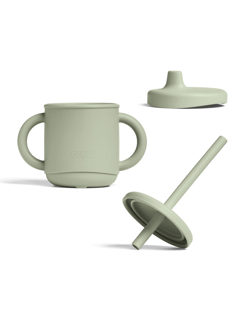 Mamas & Papas silicone sippy cup snack pot green kiwi (British brand)
