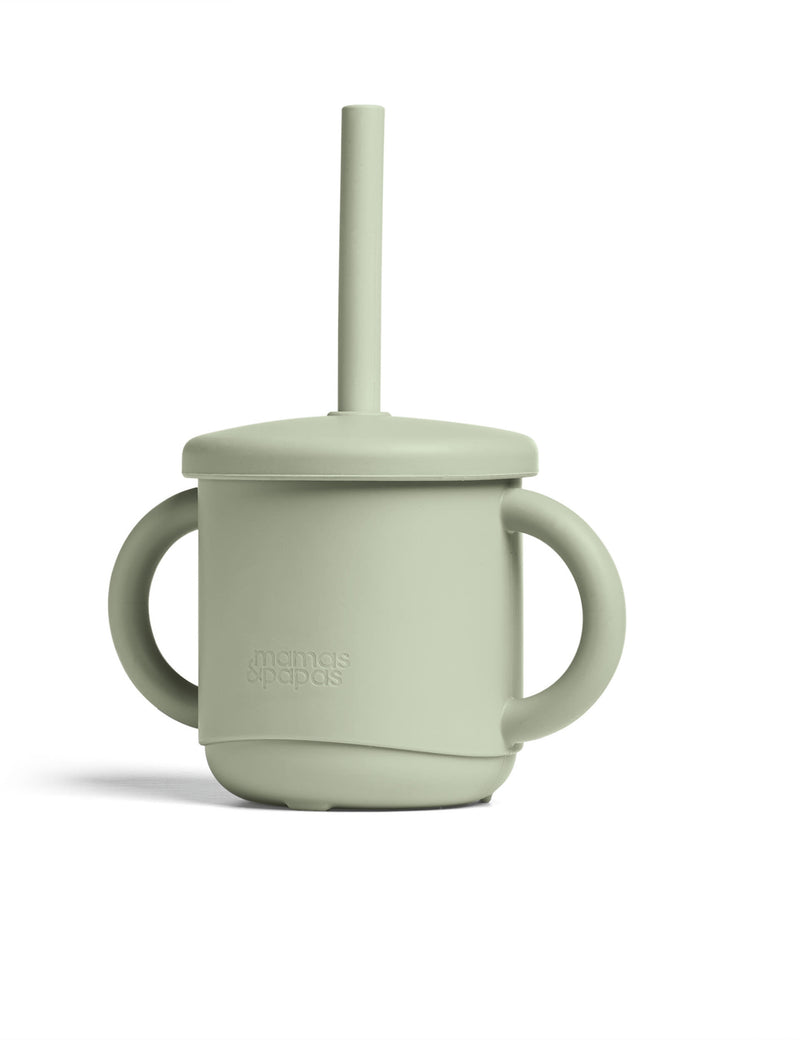 Mamas & Papas silicone sippy cup snack pot green kiwi (British brand)