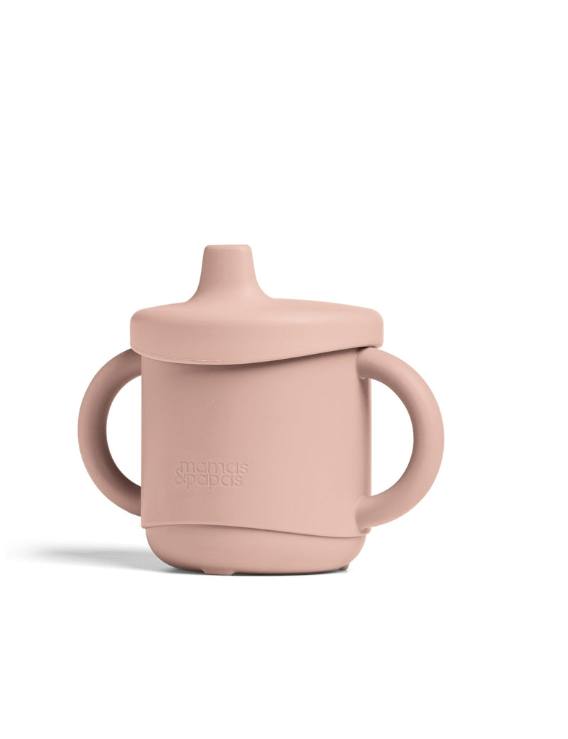 Mamas & Papas pink silicone sippy cup snack pot (British brand)