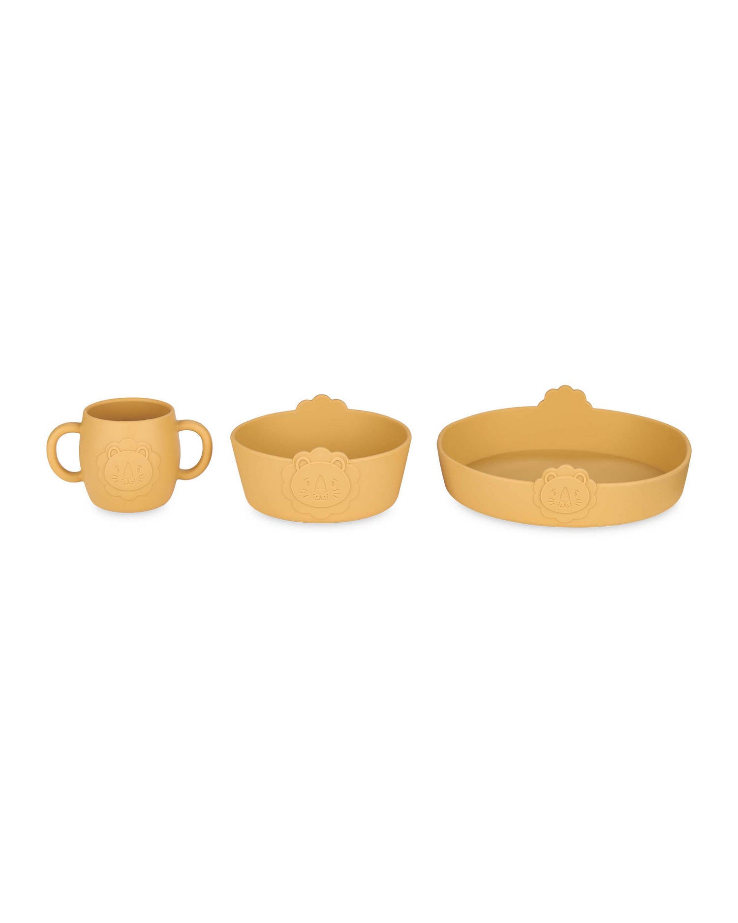 Silicone tableware set, Lion, Elephant or Dinosaur designs - British product