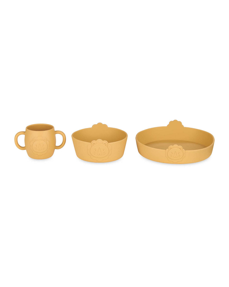 Silicone tableware set, Lion, Elephant or Dinosaur designs - British product