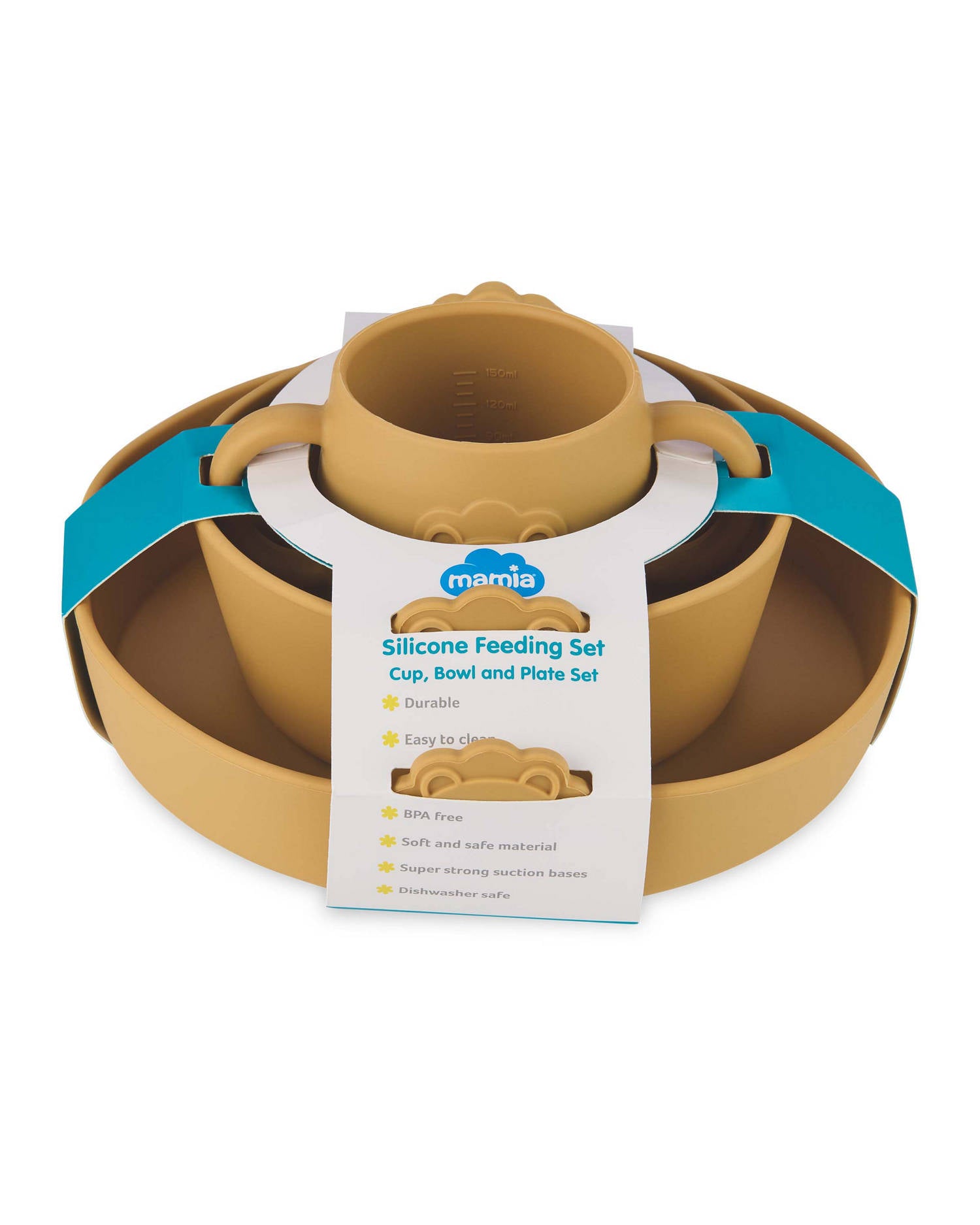 Silicone tableware set, Lion, Elephant or Dinosaur designs - British product
