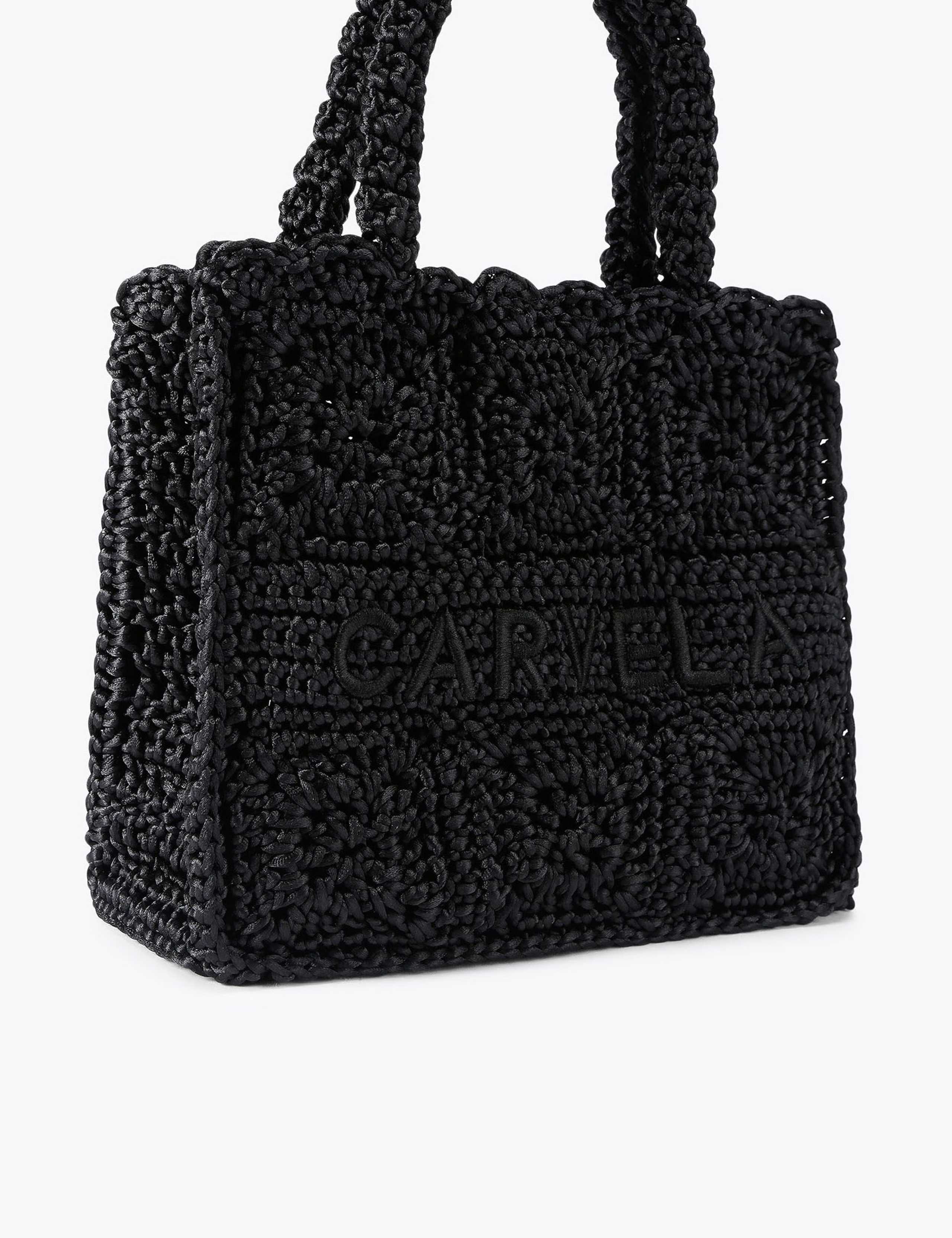Carvela silk blend knotted tote bag, imported from the UK