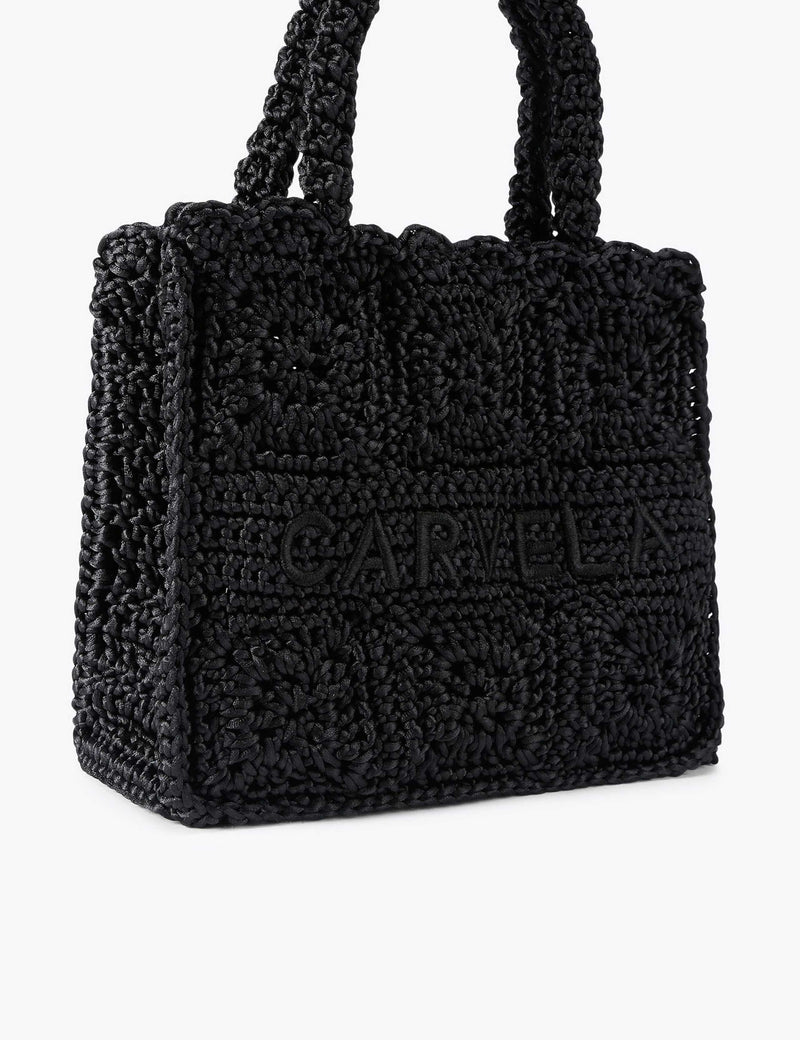 Carvela silk blend knotted tote bag, imported from the UK