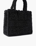 Carvela silk blend knotted tote bag, imported from the UK