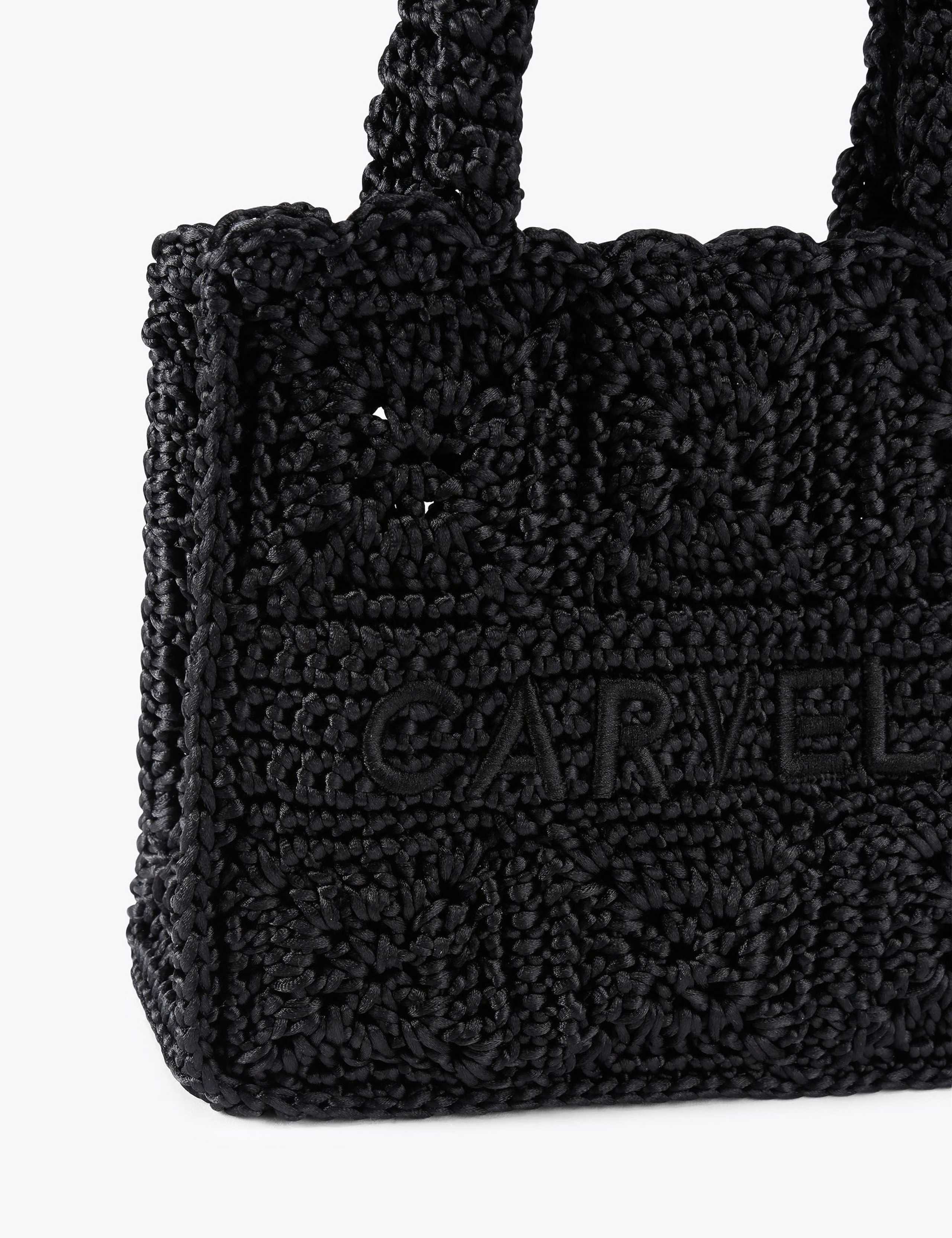 Carvela silk blend knotted tote bag, imported from the UK