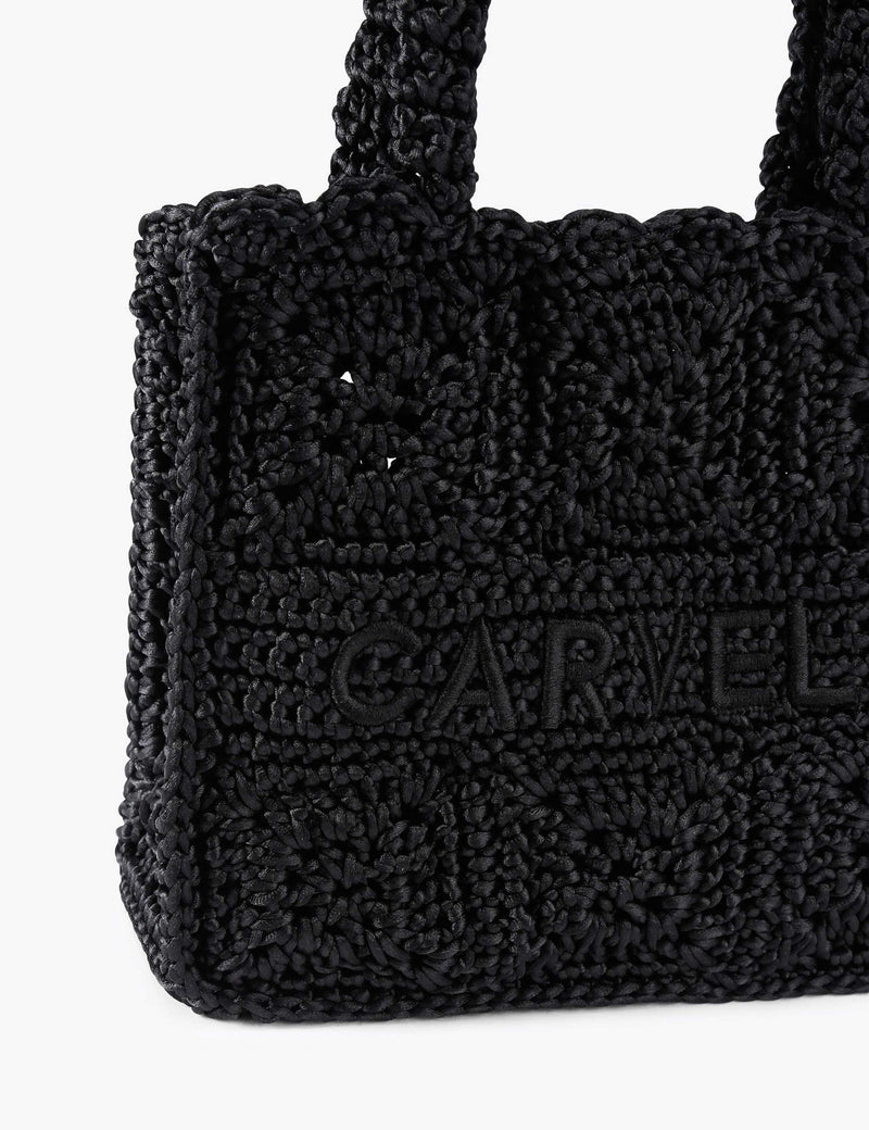 Carvela silk blend knotted tote bag, imported from the UK